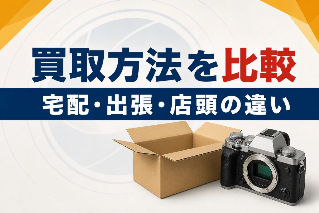 宅配・出張・店頭買取の違いを比較｜カメラを売るならどれがいい？