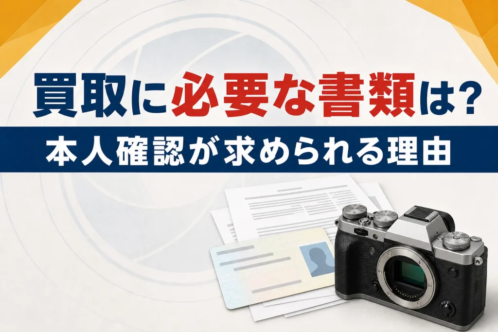 カメラ買取に必要な書類は？本人確認が求められる理由