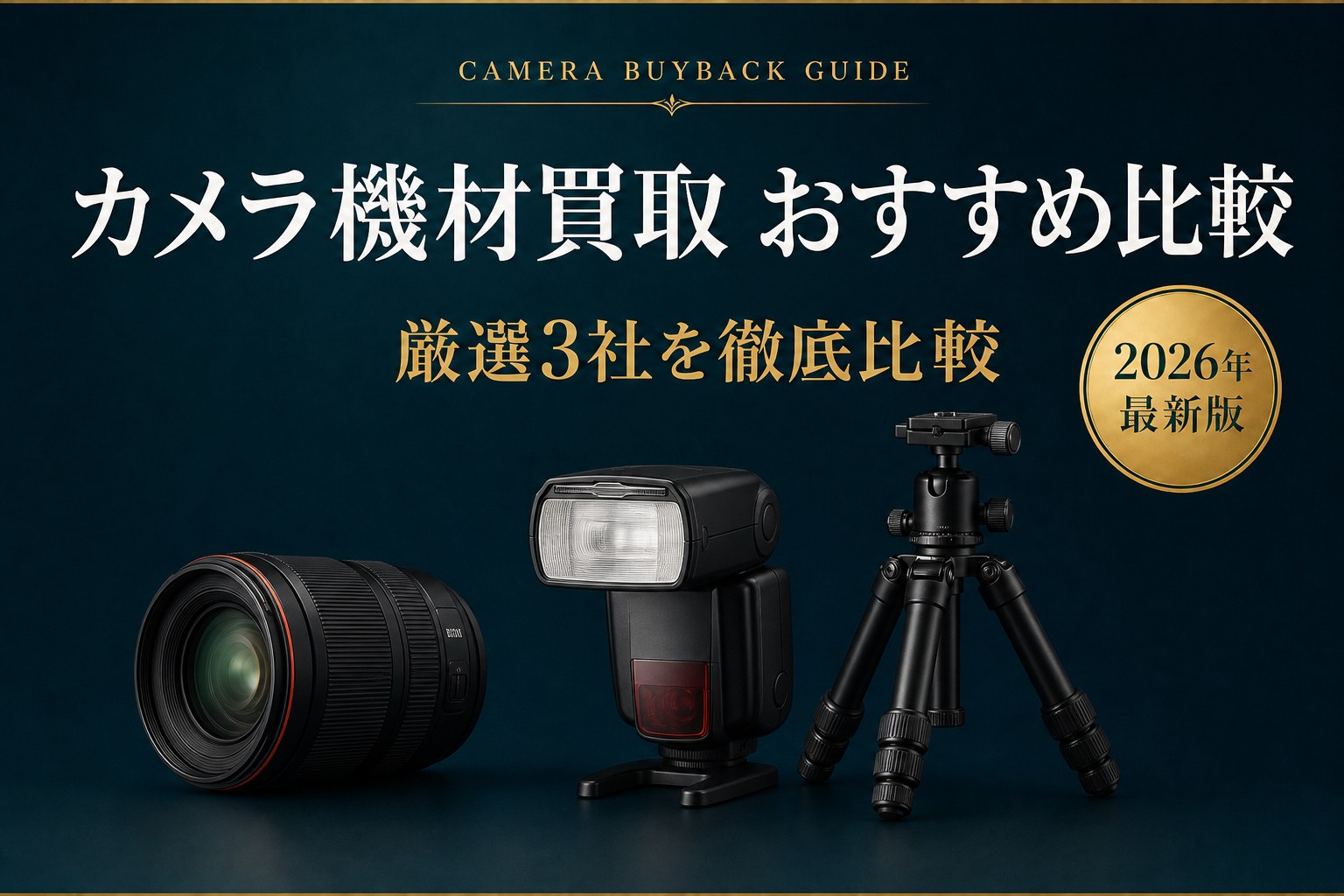 カメラ機材買取 おすすめ比較｜厳選3社を徹底比較【2026年最新版】