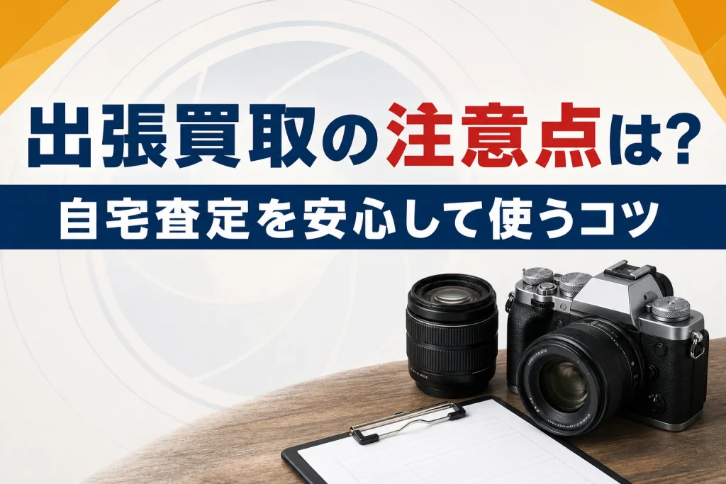 カメラの出張買取の流れと注意点｜自宅査定を安心して使うには