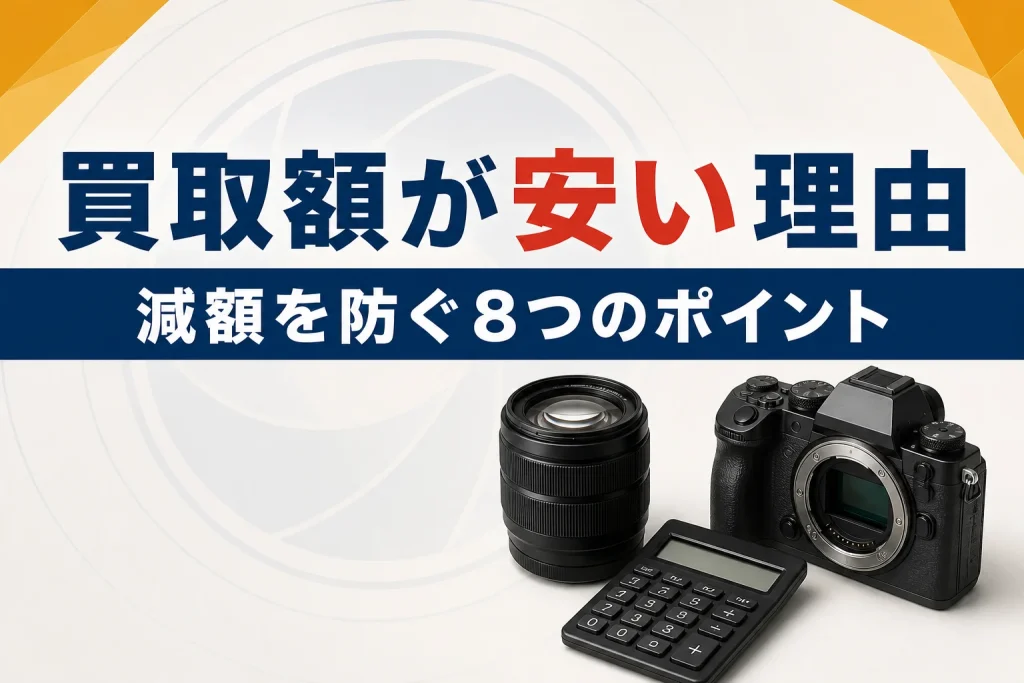 カメラの買取額が安くなる8つの理由｜減額を防ぐためにできること