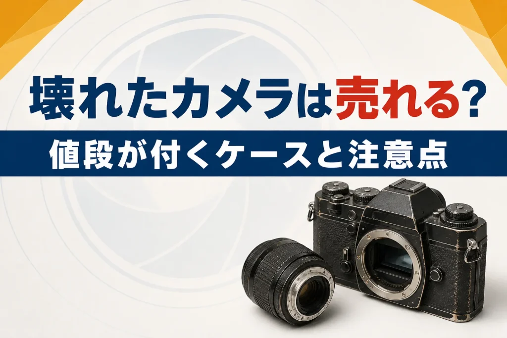 壊れたカメラ・ジャンク品は売れる？値段が付くケースと注意点